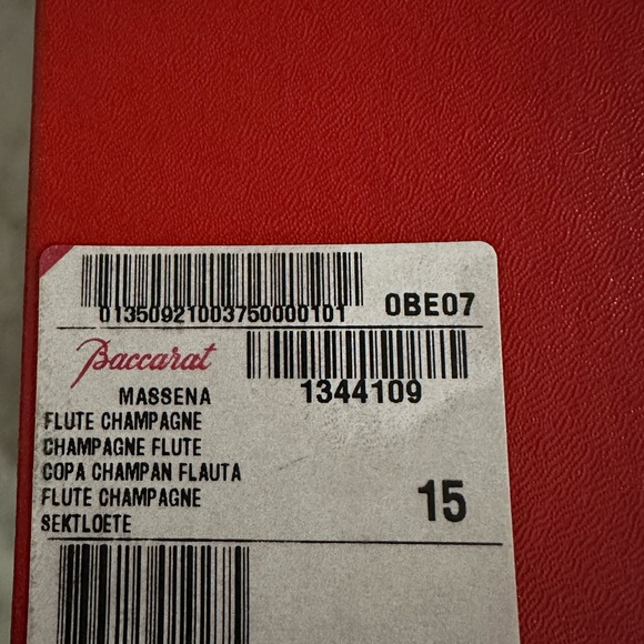 Bacccarat Massena Glass Champagne Flute NWT(8 available) - Picture 6 of 9